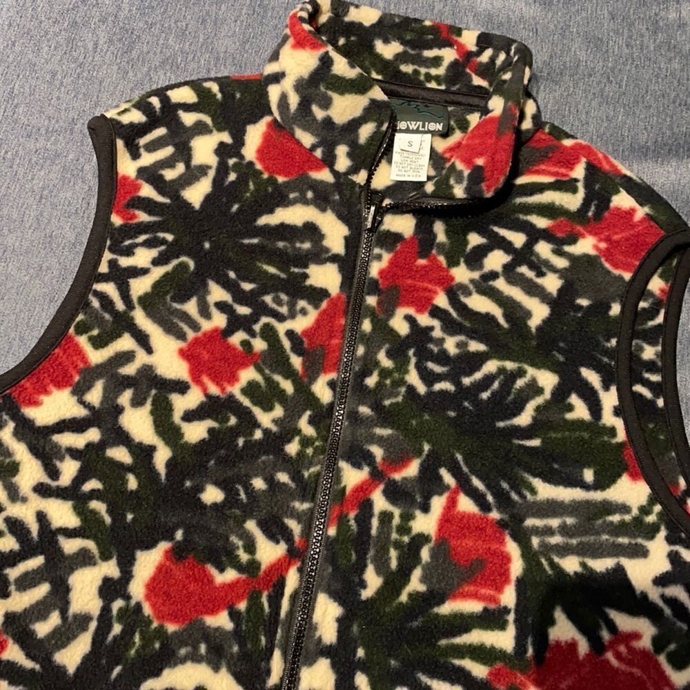 SnowLion Fleece Vintage Full Zip Vest with Pockets
